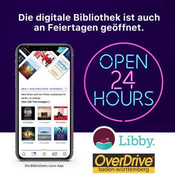 Auch an Feiertagen geöffnet: OverDrive Baden-Württemberg mit App Libby