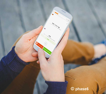 Vokabeln lernen am Handy mit der App "Phase6"